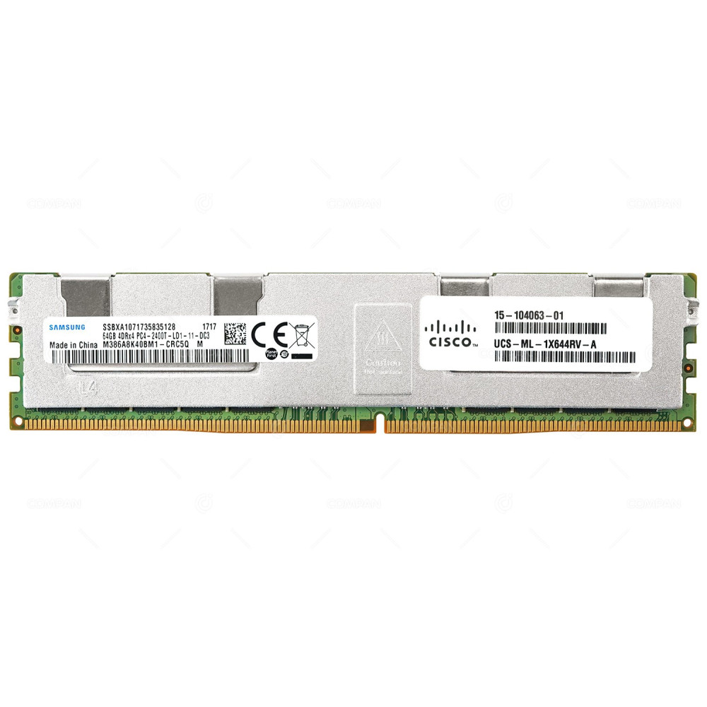 15-104063-01 CISCO DDR4 64GB 4DRX4 PC4-19200 2400MHZ LRDIMM